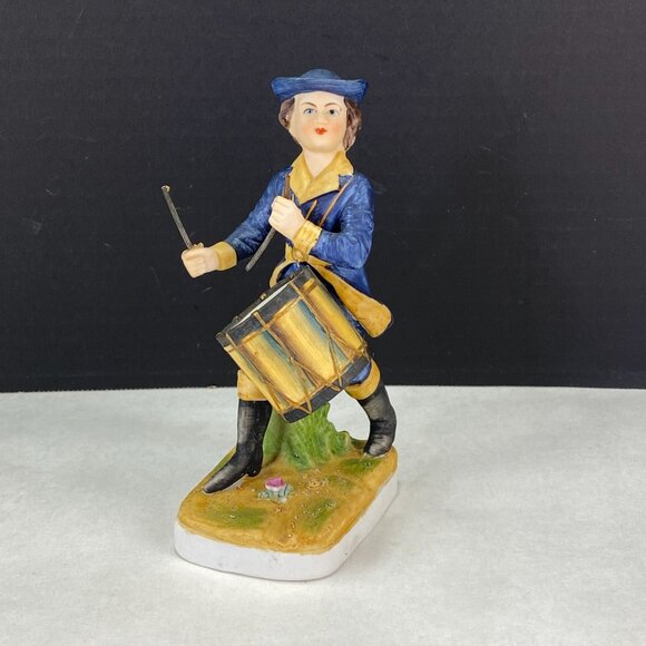 Vintage Lefton 2041 Spirit of 76 Boy Drummer Figurine - Picture 1 of 10